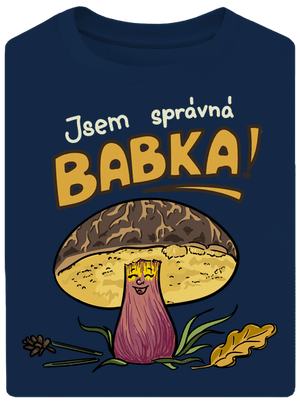 Babka a hříbeček unisex tričko oversized Midnight Blue