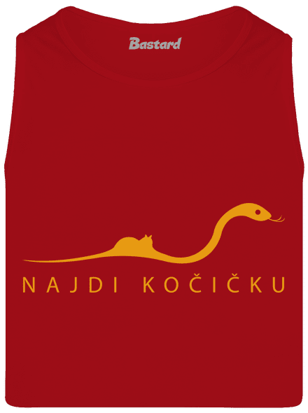 Najdi kočičku pánské tílko Red