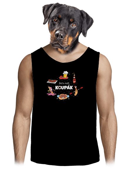 Český koupák pánské tílko Black