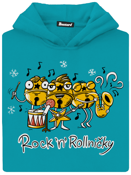 Rock 'n' rollničky dětská mikina klokanka Hawaiian Blue