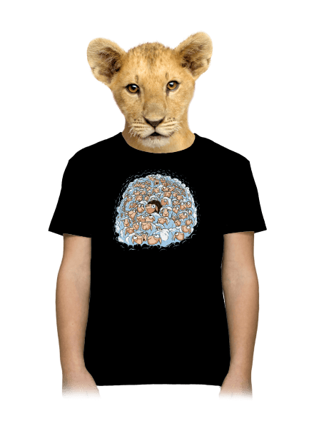 Nejdu s davem dětské tričko Black