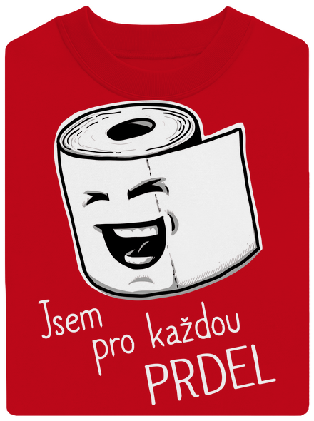 Prdel unisex mikina bez kapuce Red