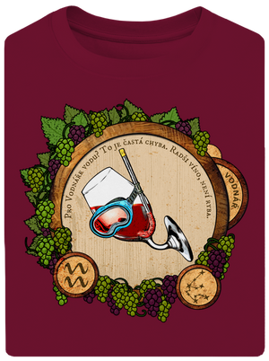 Vinný horoskop: Vodnář unisex tričko oversized Garnet