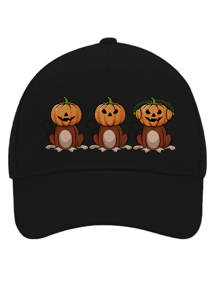 Halloween opičky kšiltovka baseballka Black