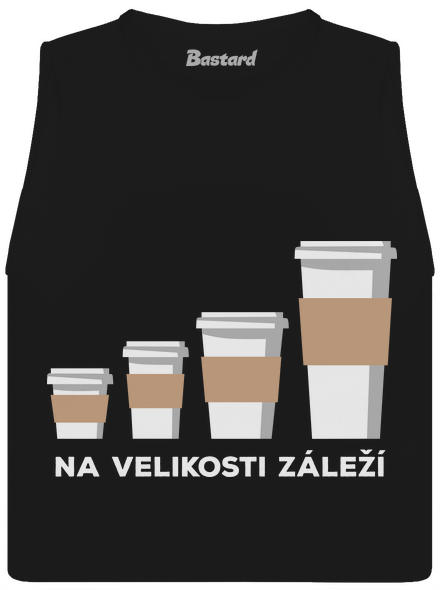Na velikosti záleží dámské tílko volné Black