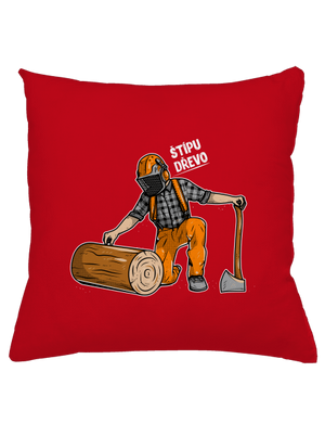 Dřevorubec polštář Red