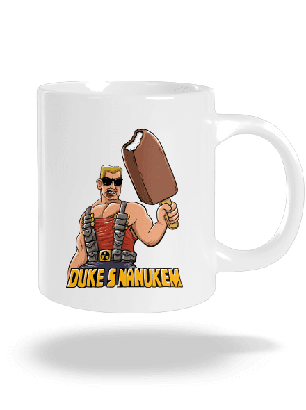 Duke s nanukem velký hrnek White