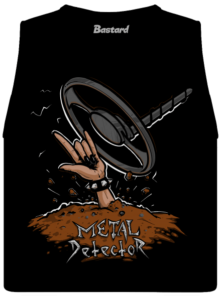 Metal detector dámské tílko volné Black