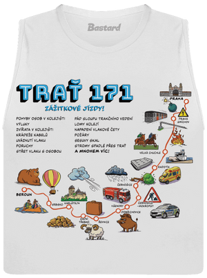 Trať 171 dámské tílko volné White