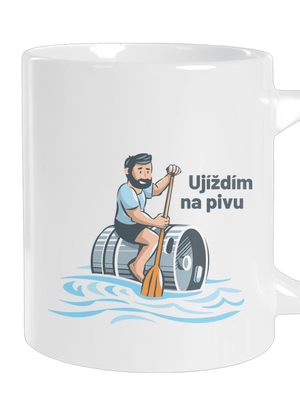 Ujíždím na pivu velký hrnek White
