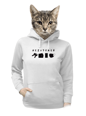 Nezapomeň dámská mikina klokanka White