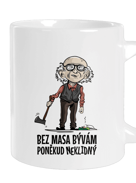 Neklidný bez masa velký hrnek White