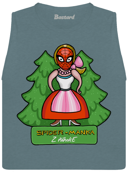 Spider-manka dámské tílko volné Heather Deep Teal