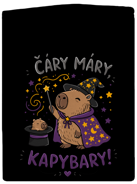 Čáry máry kapybary pánská mikina na zip Black