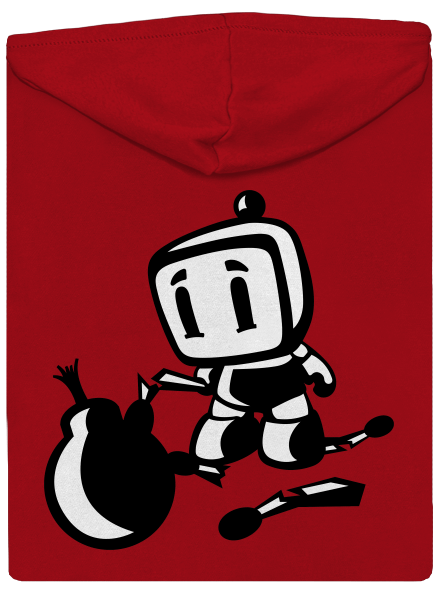 Bomberman pánská mikina na zip Red