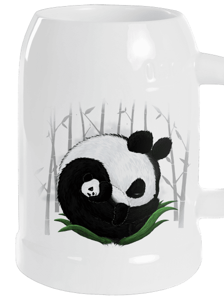 Dvě spící pandy půllitr White