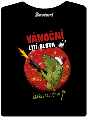 Vánoční lití olova dámské tričko premium Black
