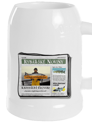 Rybářské noviny půllitr White