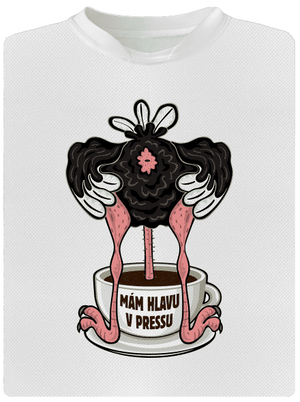 Mám hlavu v pressu pánské sportovní tričko White
