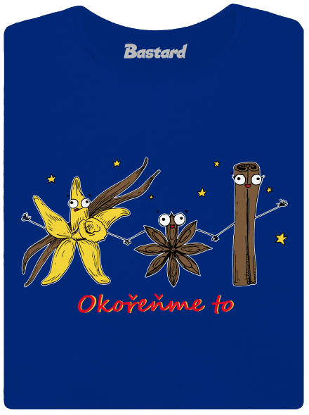 Okořeňme to dámské tričko s lemem Royal Blue Mal