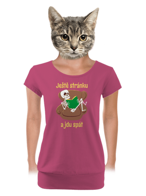 Ještě stránku dámské tričko s lemem Magenta