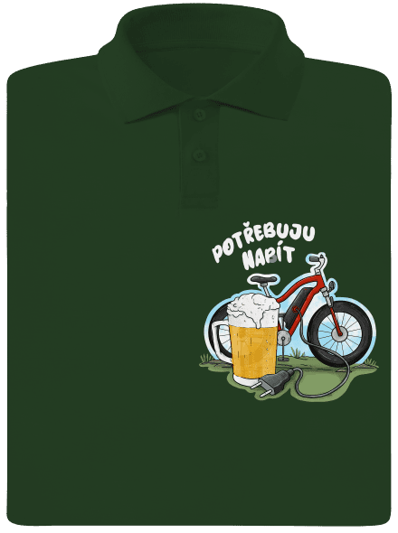 Potřebuju napít pánská polokošile Bottle Green Mal