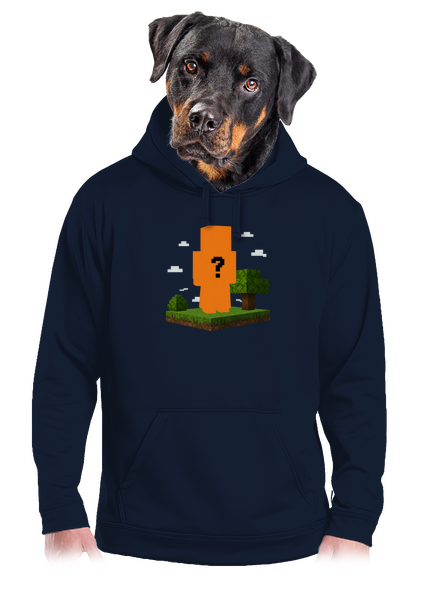 Minecraft z vlastní fotky pánská mikina klokanka Navy