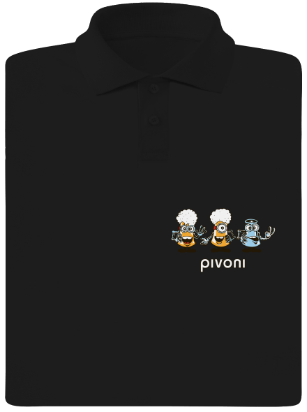 Pivoni pánská polokošile Black