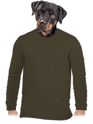 Bez potisku pánské dlouhý rukáv Urban Khaki