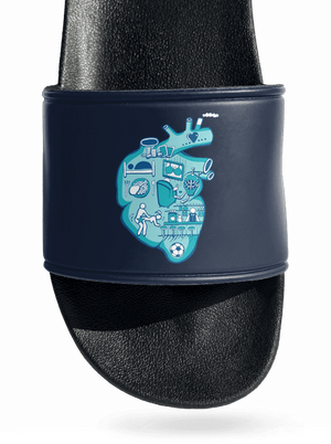 Srdce bije pro  pantofle Navy