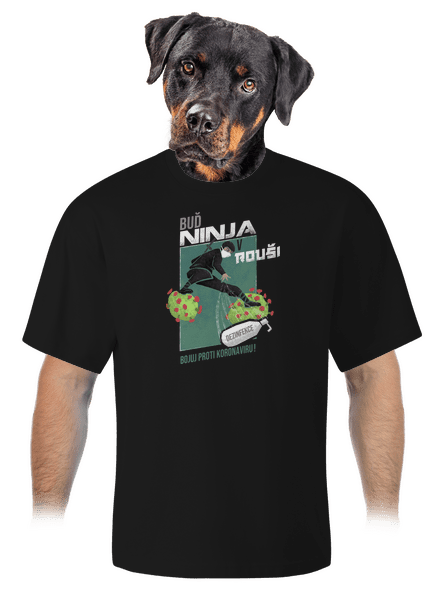 Ninja v rouši unisex tričko oversized Black