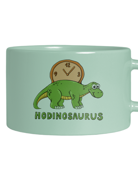 Hodinosaurus hrnek makronka Mint Macaron