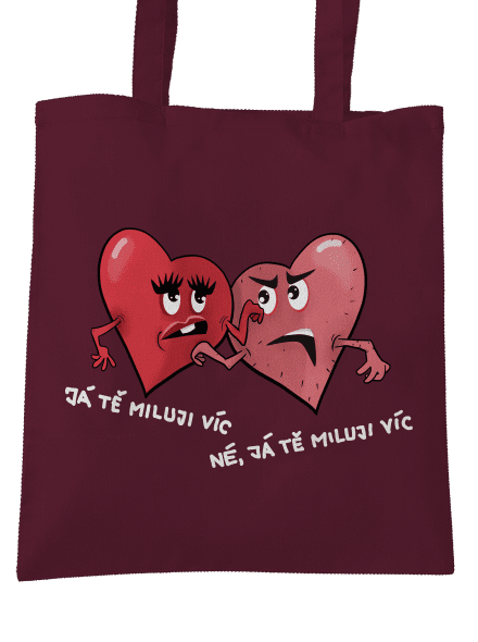 Srdíčka taška Burgundy