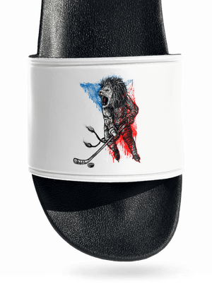 Hokejový lev pantofle White