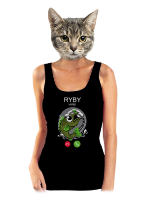 Ryby volají dámské tílko klasické Black