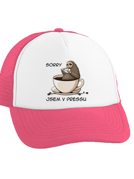 V pressu kšiltovka truckerka Fluorescent Pink cap