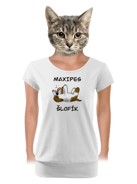 Maxipes Šlofík dámské tričko s lemem White