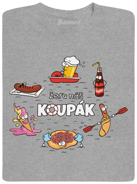 Český koupák pánské tričko Sport Grey