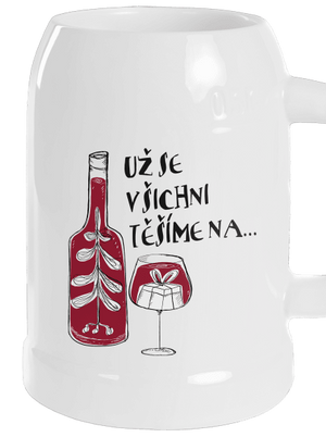 Vánoce ve víně půllitr White