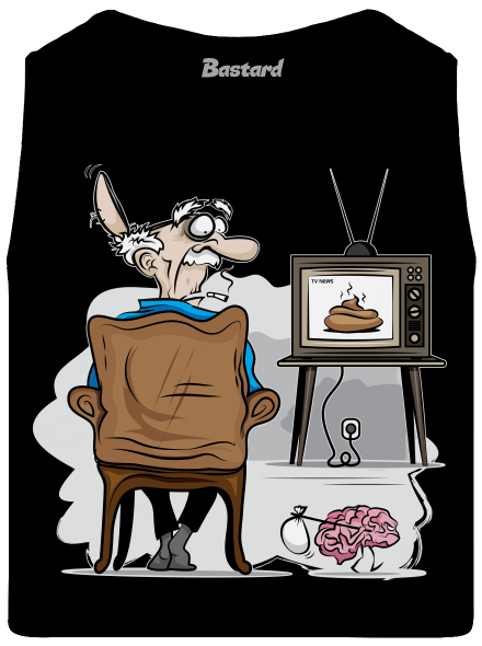 TV News pánské tílko Black