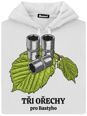 Tři ořechy pro... dámská mikina klokanka White