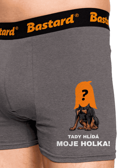 Tady hlídám já boxerky Gray Melange