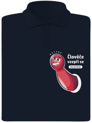 Člověče vzepři se pánská polokošile Navy Mal