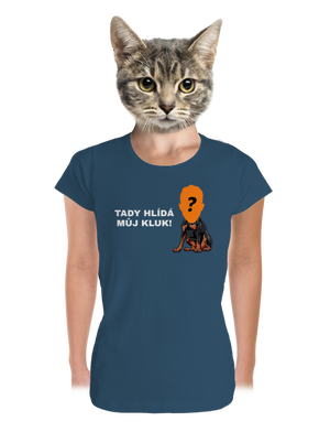 Tady hlídám já dámské tričko premium Petrol Blue