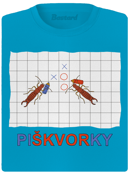 Škvoří piškvorky dámské sportovní tričko Blue Atol