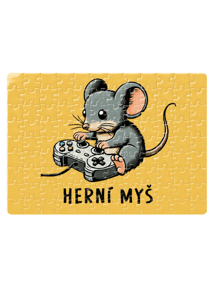 Herní myš puzzle White