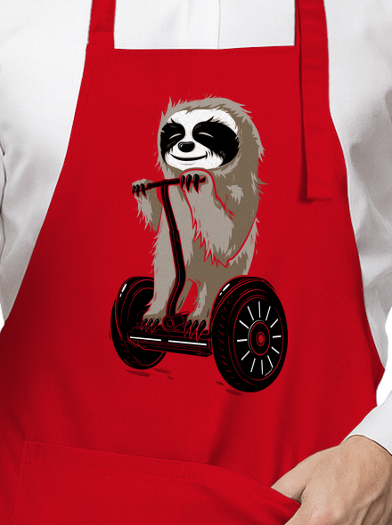 Lenochod zástěra Red