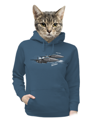 Stíhačka nestíhá dámská mikina klokanka Denim