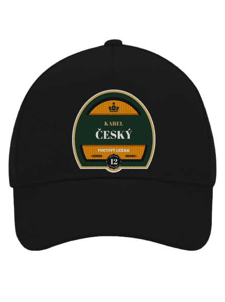 Pivní etiketa kšiltovka baseballka Black
