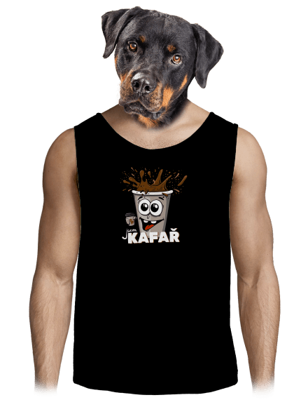 Jsem kafař pánské tílko Black